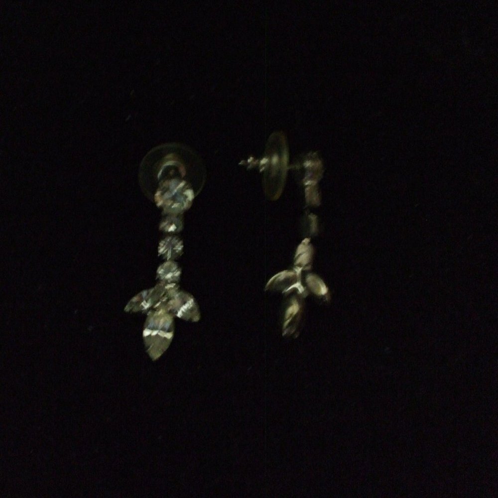 Vintage Rhinestone Earrings - Picture 2 of 2
